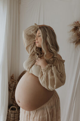 To capture memories of the start of motherhood. A beautiful lady in her third trimester celebrating life